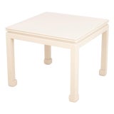James Mont Style White Painted Dining Table For Sale