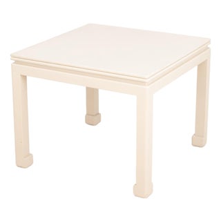 James Mont Style White Painted Dining Table For Sale