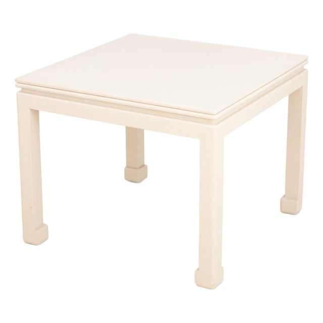 James Mont Style White Painted Dining Table For Sale