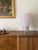 White Monumental Floor / Table Glass Table Lamp, Selenova Italy, 1970s For Sale - Image 8 of 10