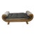 Tufted Velvet Gilded Neoclassical Style Chaise Longue For Sale