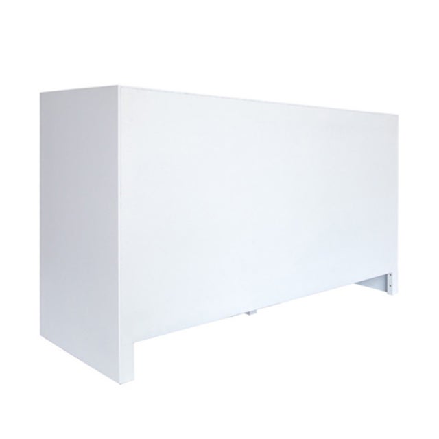 2020s Matthew Izzo Home Carla Matte White Canvas and Caned Chest of Drawers For Sale - Image 5 of 8