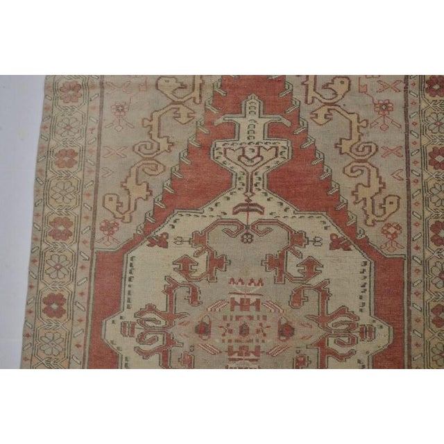 1950s Authentic Handwoven Oushak Rug For Sale - Image 4 of 10