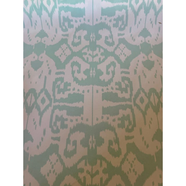 China Seas / Quadrille Fabric: Island Ikat Pale Aqua on White Suncloth (Outdoor) 10 1/2 Yards For Sale In Raleigh - Image 6 of 6