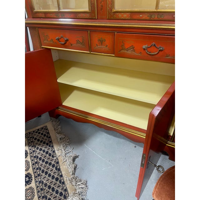 Mid 20th Century Red Lacquer Display Cabinet by Scalia, Schmieg, Kotzian For Sale - Image 13 of 18
