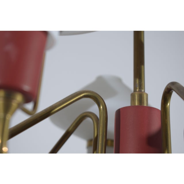 10-Light Chandelier from Lumen, 1950 For Sale - Image 9 of 12