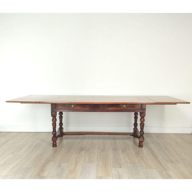 1900 - 1909 Fruitwood French Dining Table With Antique Elements For Sale - Image 5 of 12