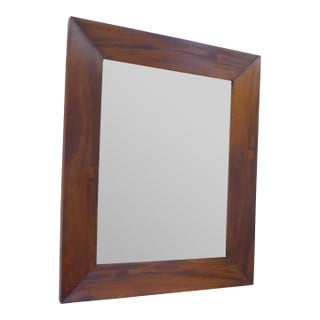 Vintage Modern Hardwood Mirror For Sale