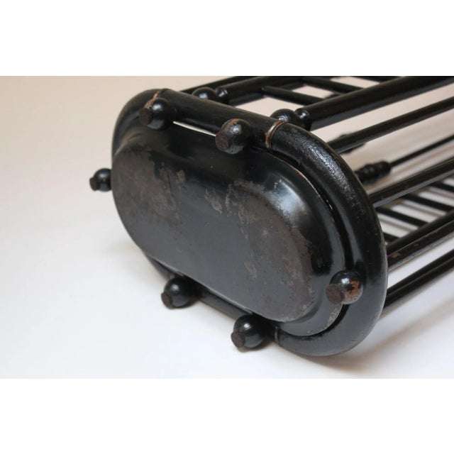 Arts and Crafts Stick and Ball Form Ebonized Umbrella Stand For Sale - Image 11 of 12