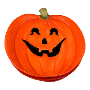 Fitz & Floyd Jack-O-Lantern Canape Plates-Set of 3