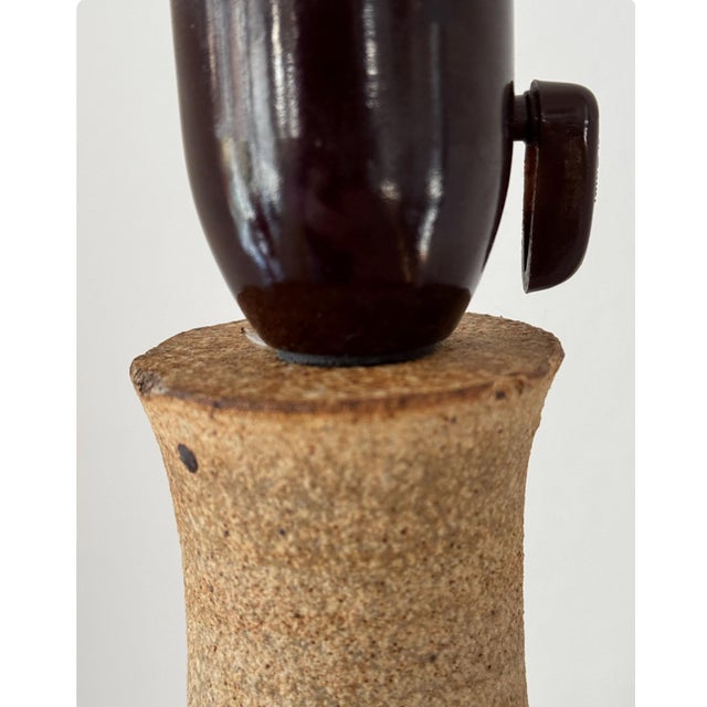 Vintage Stoneware Table Lamp by Bodil Marie Nielsen, 1970s For Sale - Image 14 of 16