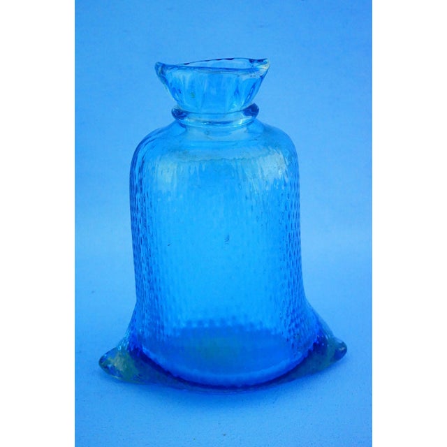 Blue Vintage Bag-Shaped Vases in Sea Blue Murano Glass from Cenedese Glassworks, Italy, 1970s, Set of 2 For Sale - Image 8 of 18