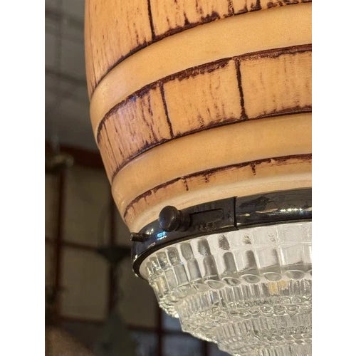 Vintage 1940s Root Beer Barrel Pendant Ceiling Light Rewired For Sale - Image 11 of 12