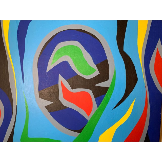 Mid 20th Century Mid 20th Century Abstract Expressionist Hard Edge Painting by Achi Sullo For Sale - Image 5 of 9