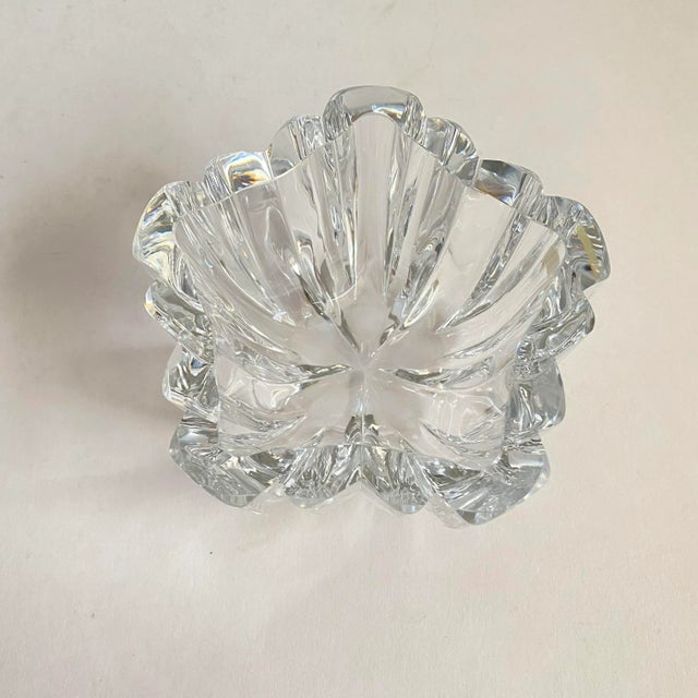 Vintage Kosta Boda Lead Crystal Decorative Bowl Signed For Sale - Image 6 of 13