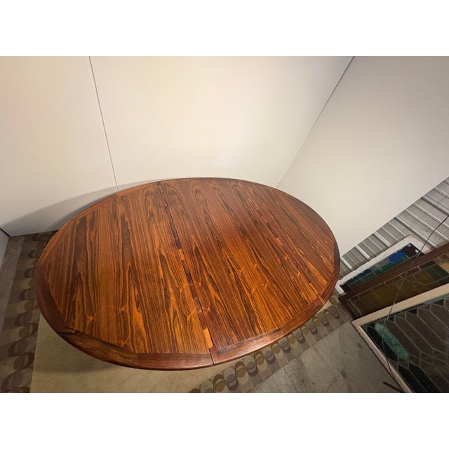 1960s Rare 1960s Danish Rosewood Drop-Leaf Dining Table by Niels Koefoed For Sale - Image 5 of 12