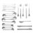 Vintage Peter Raacke "Mono A" Stainless Steel Flatware – 22-Piece Partial Service / Expansion Lot For Sale