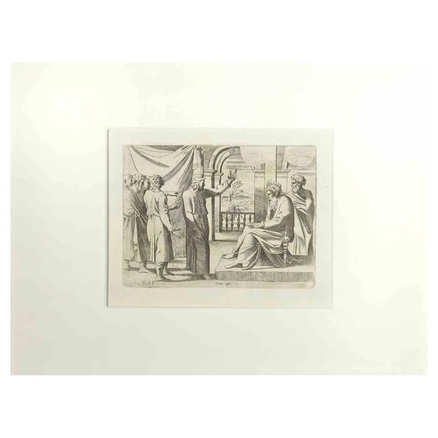 Giovanni Lanfranco, Genesis 41, Old Testament Story, 1600s, Etching For Sale