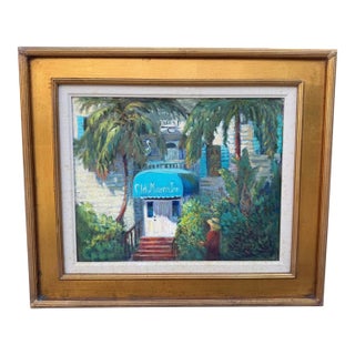 Phyllis Pransky “Old Marco Inn” Florida Impressionist Oil Painting For Sale