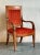 Late 20th Century Vintage Regency Red Striated Empire Arm Chair For Sale - Image 5 of 7