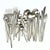 Silver Contemporary Vintage Style Brushed Stainless Steel Cutlery Set by Rosseta Home - Place Settings for 10 / 40 Pieces For Sale - Image 8 of 8