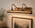 Contemporary Handcrafted Solid Brass Picture Light, Antique Brass Double-Arm Adjustable Picture Light For Sale - Image 3 of 9
