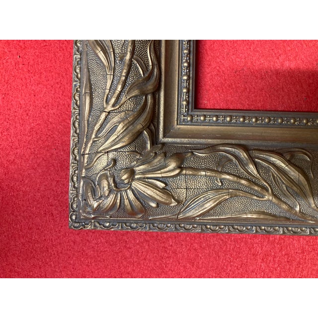 Wood Antique Art Nouveau Style Frame, 1890s For Sale - Image 7 of 10