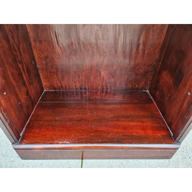 Antique Mahogany Open Bookcase - Adjustable Shelves For Sale - Image 13 of 18