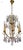 24K Gold-Plated Brass and Lead Crystal Chandelier, 1970s For Sale
