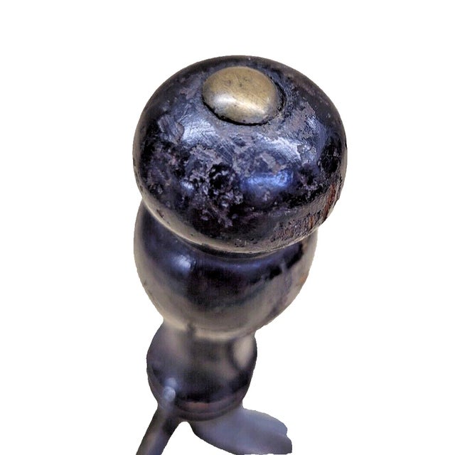 Metal Antique Victorian Brass & Iron Adjustable Open Fire Trivet – Circles For Sale - Image 7 of 10