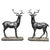 Gold Cast Iron Stag Garden and Gate Pier Sculptures in Bronze, Set of 2 For Sale - Image 8 of 8