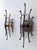 Pair of Hammered Glass Wrought Iron Sconces by Longobard, Italy, 1970s For Sale - Image 12 of 12