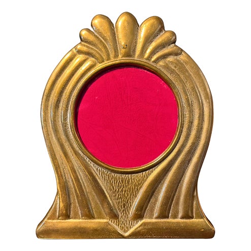 French Art Deco Brass Picture Frame, Circa 1920s For Sale