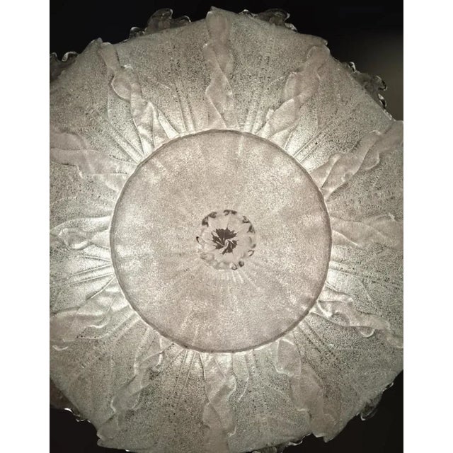 1960s Clear Graniglia Murano Flush Mount For Sale - Image 10 of 12