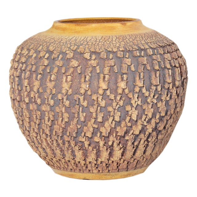 Signed Studio Pottery Vase by Barry Vantiger For Sale