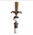 1980s Italian Onyx Marble and Brass Column Table Lamp For Sale - Image 5 of 12