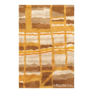 Nazmiyal Collection Vintage Swedish Deco Shag Rya Rug For Sale