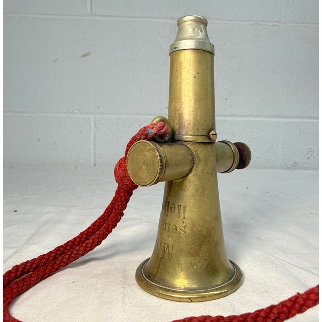This rare antique 19th century German hand engraved military signal horn is a unique piece of musical history. Handmade...