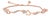 14K Rose Gold Plated .925 Sterling Silver 1/10 Cttw Diamond Wave and Hearts 4”-10” Adjustable Bolo Bracelet (I-J Color, I3 Clarity) For Sale