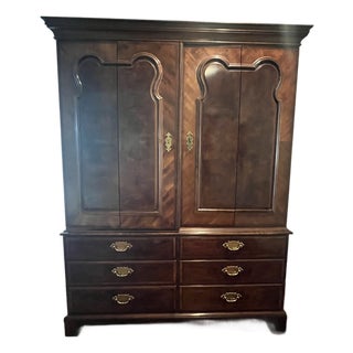 Henredon Double Door Armoire With Drawers For Sale