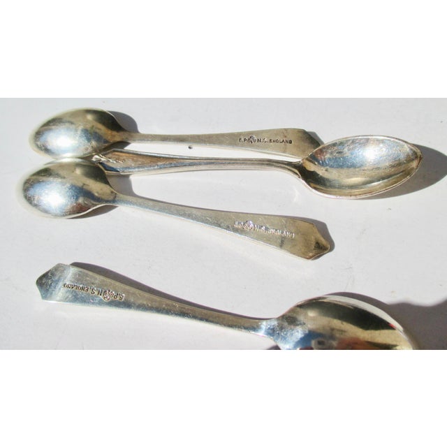 Silver-Plate Demitasse Spoons- a Set of 4 For Sale - Image 4 of 4
