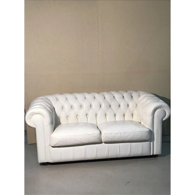 Italian Chesterfield Style Sofa in Leather, 1980s For Sale - Image 13 of 13