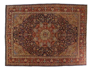 1920's Antique Sarouk Ferahan Rug-10'10" X 14'