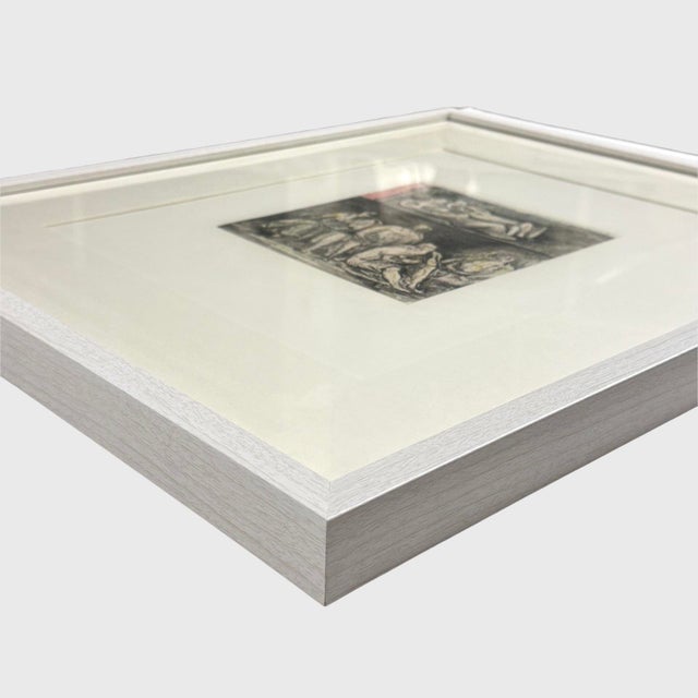 Henry Moore Henry Moore (1898–1986) - Untitled Modernist Collotype From the Shelter Drawings Series (1967, Framed) For Sale - Image 4 of 5