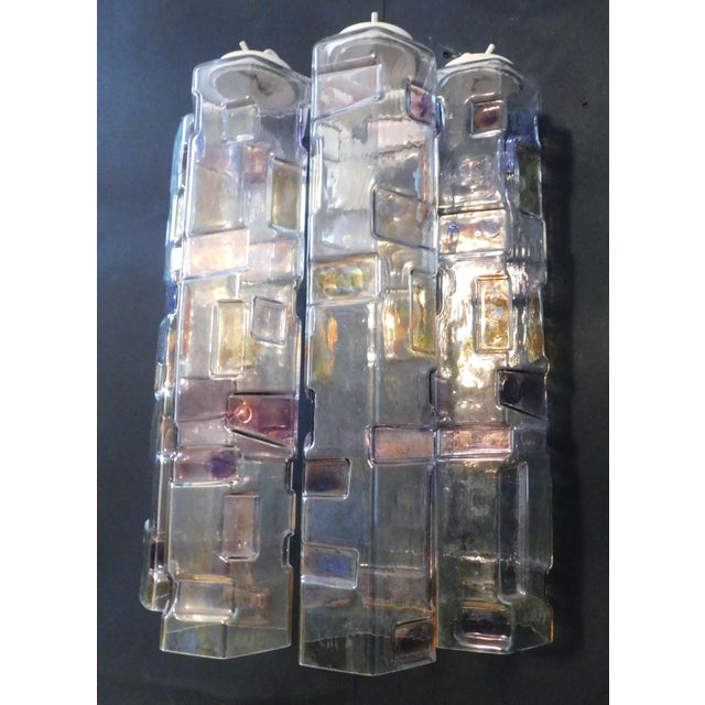 1960s 1960s Multicolored Murano Tubes Sconce by Mazzega For Sale - Image 5 of 9