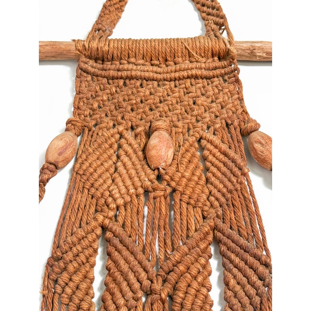 This is a fantastic piece of 1970s fiber art—earthy, sculptural, highly textural, and unmistakably handmade. More than...