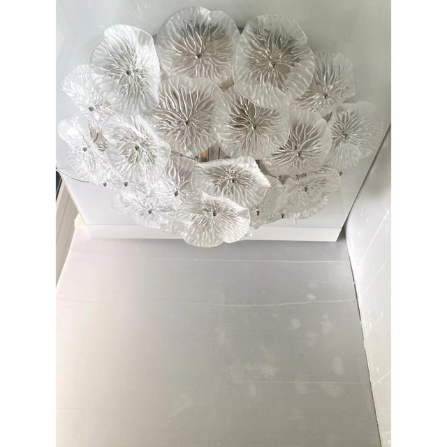 Transparent Simoeng Floreal Flush Mount Featuring Contemporary Murano Glass For Sale - Image 8 of 12