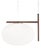 Bronze Soto Alba One Arm Suspension Lamp with Glass by Mariana Pellegrino for Oluce For Sale