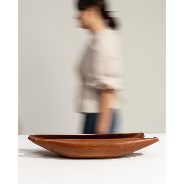Mid 20th Century Denmark Scandinavian Chestnut Teak Tray For Sale - Image 15 of 18