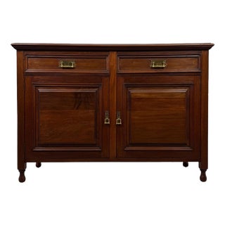 Antique Early 20th Century English Edwardian Mahogany Sideboard For Sale